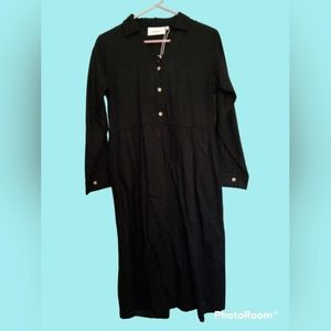 Meomua organic linen dress oversized small